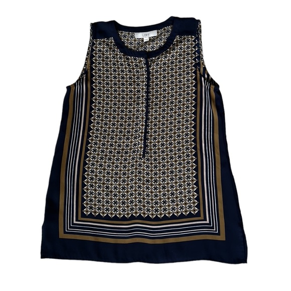 LOFT Tops - Loft Printed Top XS Dark Navy Blue